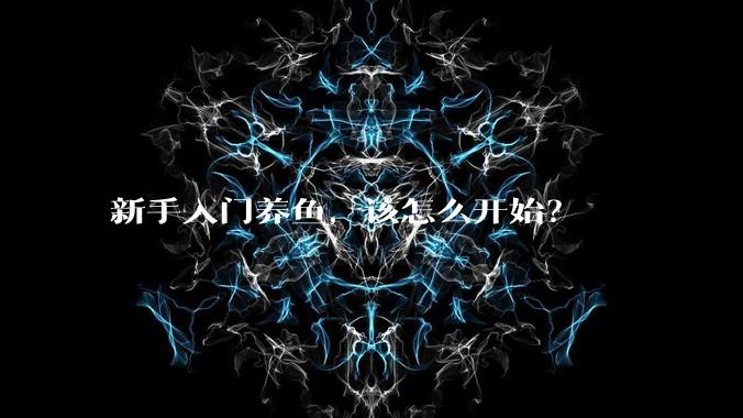 新手入门养鱼，该怎么开始？